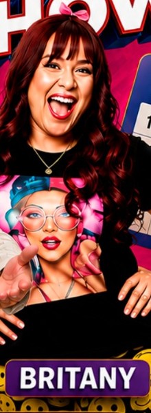 Britany, animadora de Vive Bingo Show